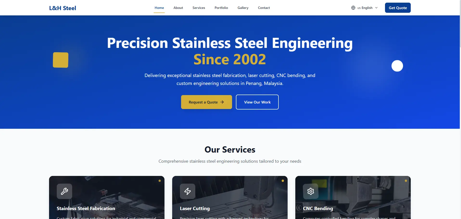L&H Steel Engineering Website